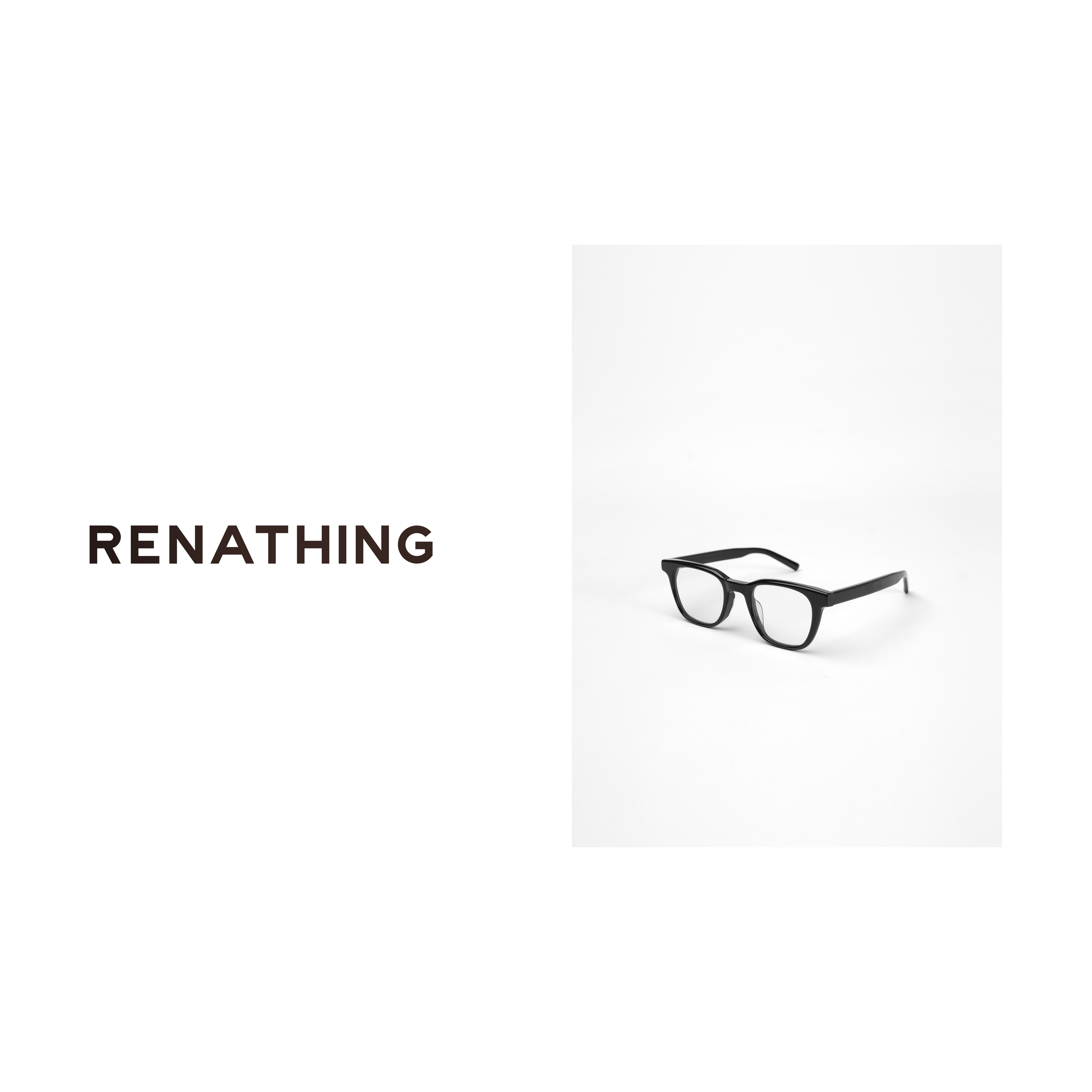 【RENATHING】黑色方形平光镜