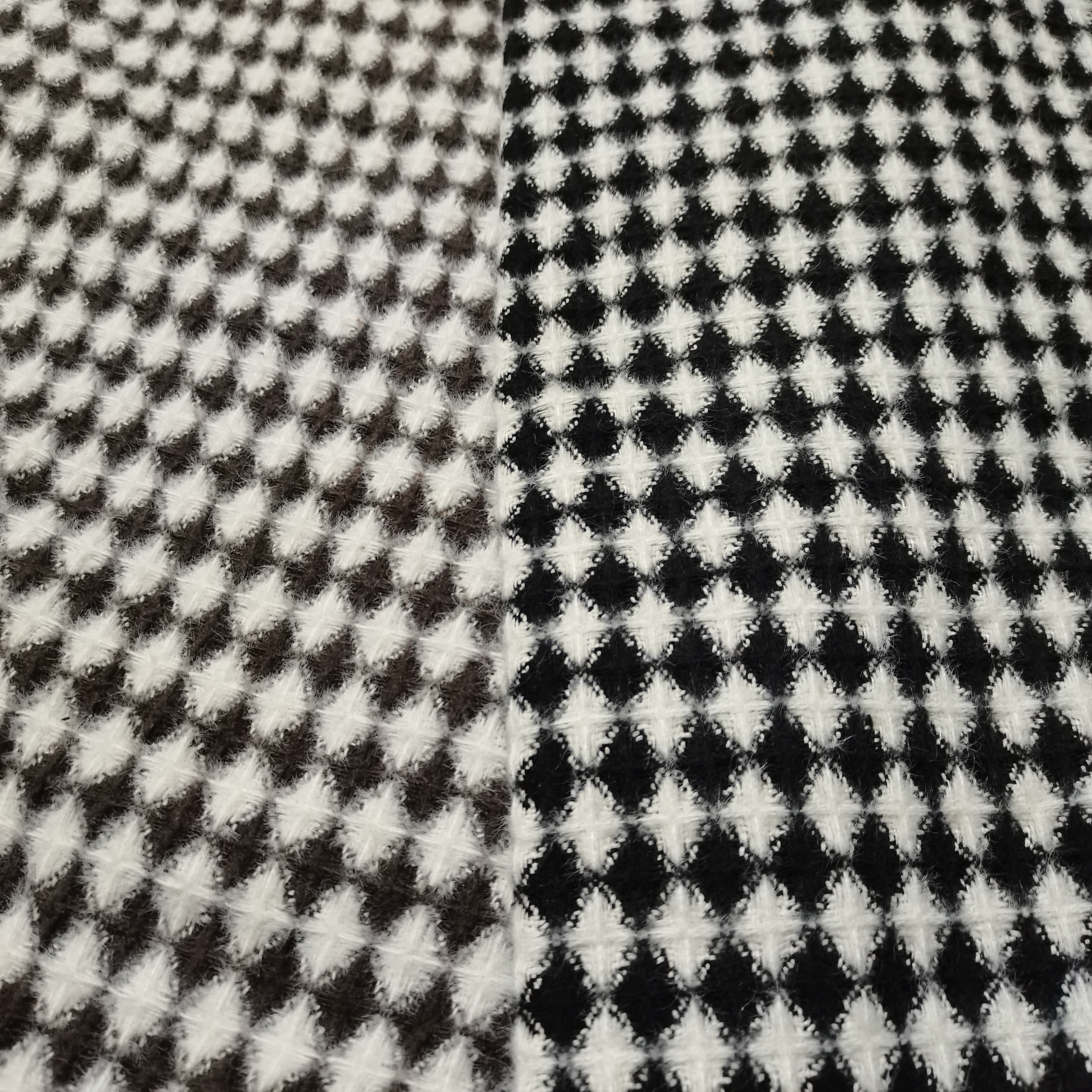 新款貂绒千鸟格毛呢面料外套马甲裙面料大衣风衣时尚洋气款布料