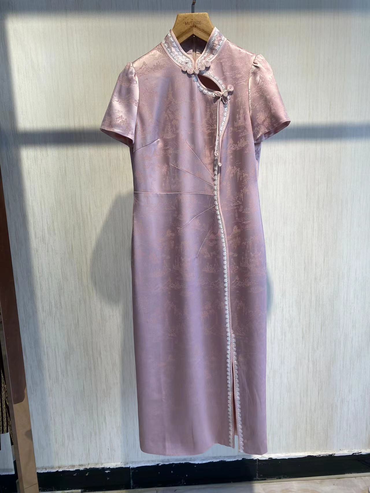 170027高端奢华气质喜婆婆喜妈妈装婚庆旗袍礼服新娘婚宴时尚裙子