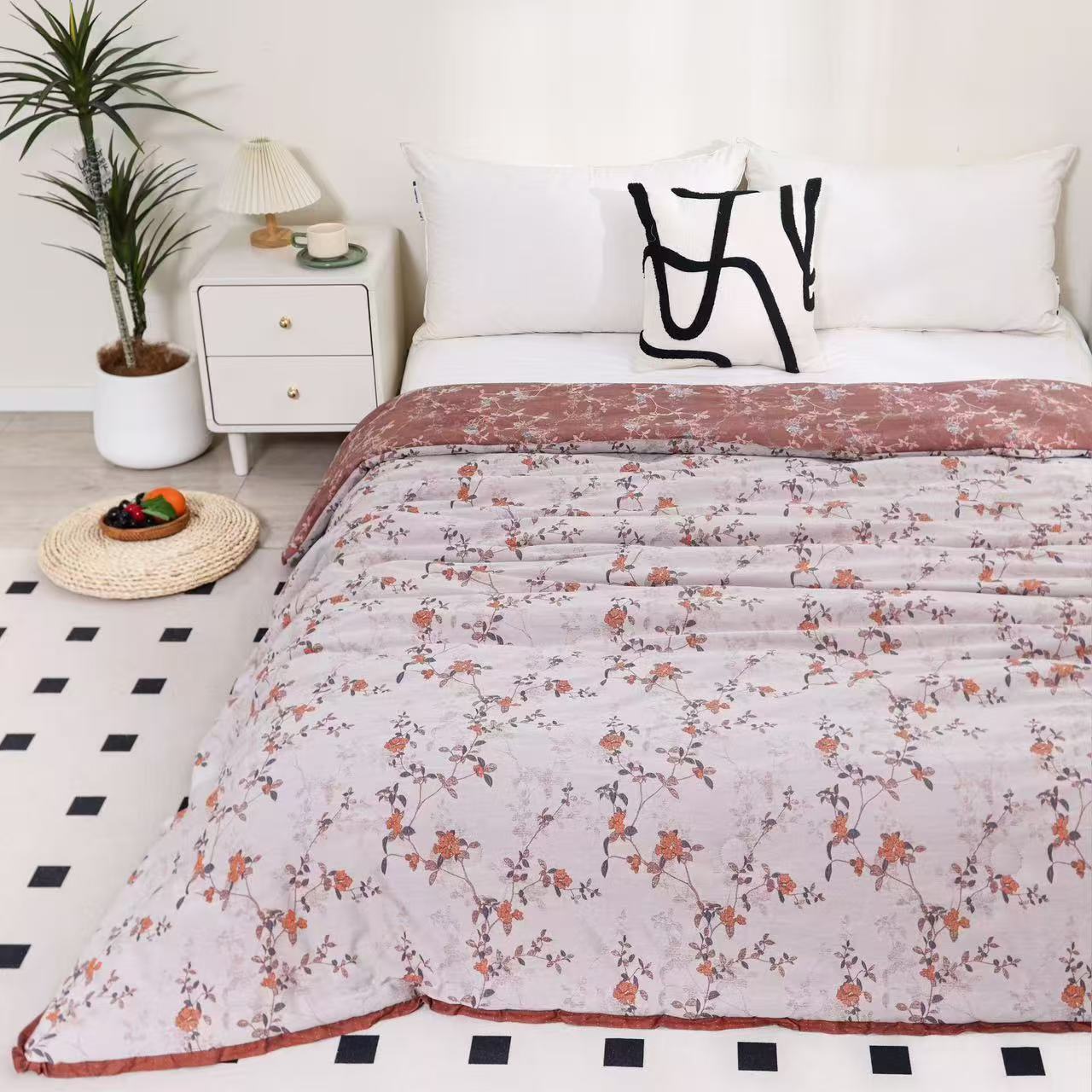 【水墨-花舞春秋】纯棉双层秋冬被150*200cm
