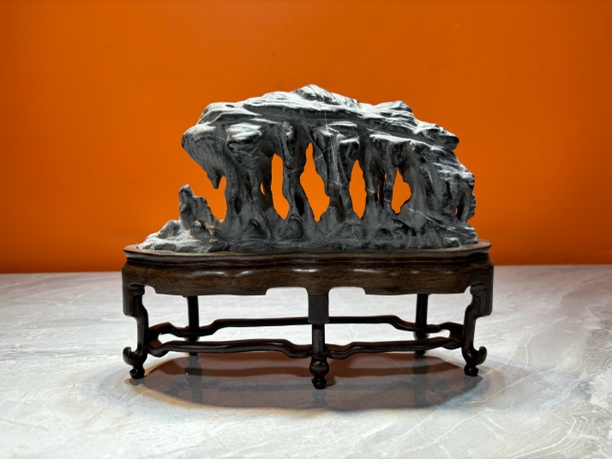 室内高端摆件尺寸长23宽8高19灵璧石意境书房玄关装饰