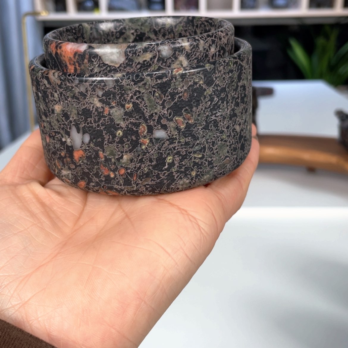 【闪购商品】瓷安山玉同心杯