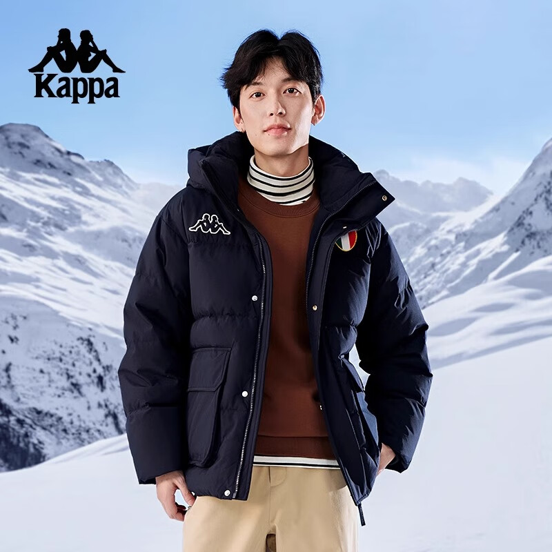 卡帕Kappa背靠背冬季运动羽绒服男户外外套女保暖防寒服K0EY2YY01