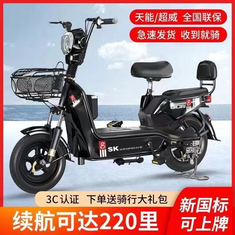 安顺骑电动车国标新款48V电动自行车成人