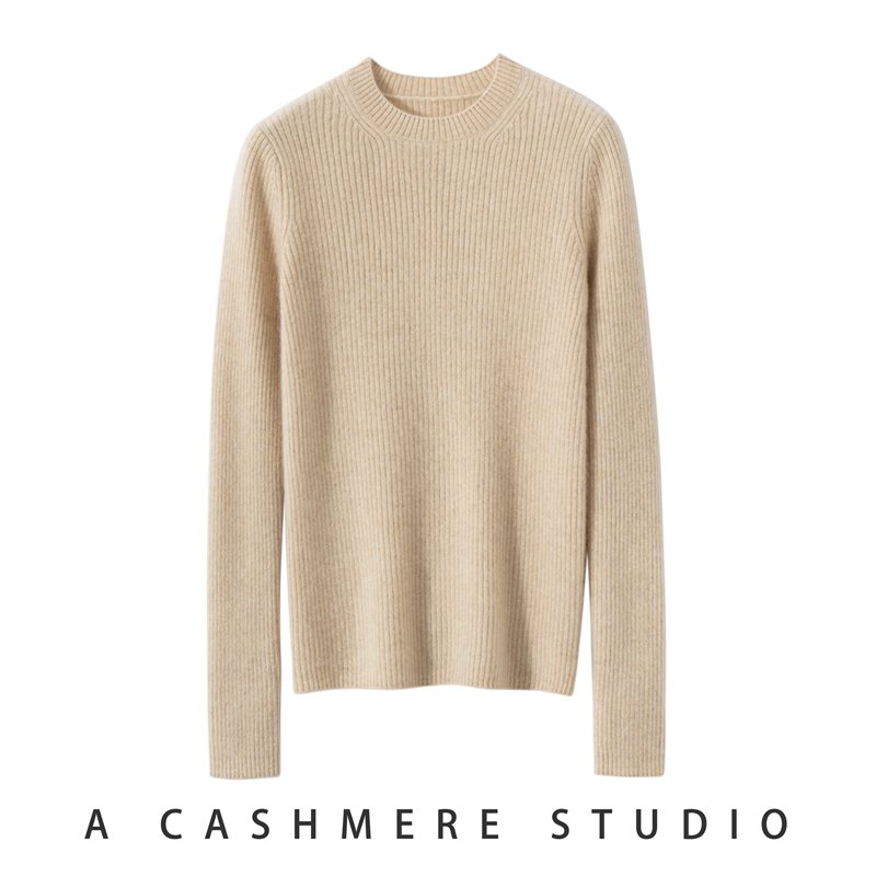 闲适有品~康赛妮100纯山羊绒衫女圆领修身内搭纯羊绒打底 巨好搭