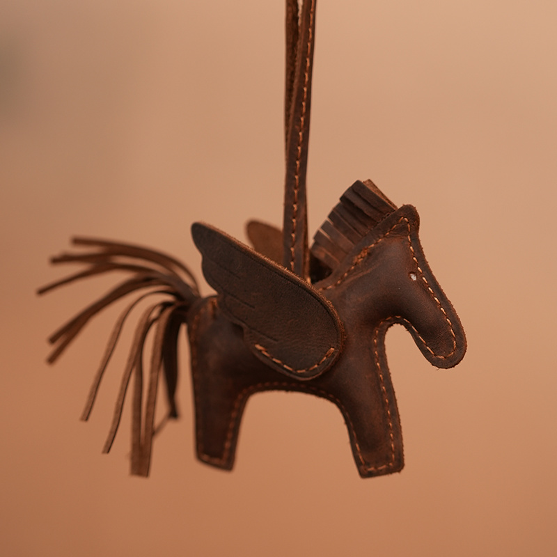 【鹿师傅】疯马牛皮小鹿挂件GJ005+GJ006