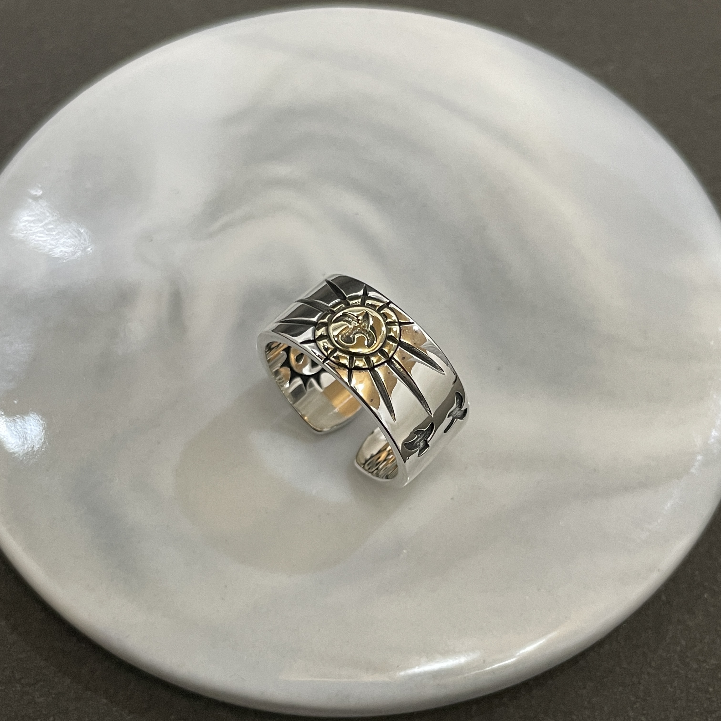 925银戒指 高桥戒指印第安小飞鹰复古男士轻奢可调节手工小众戒指