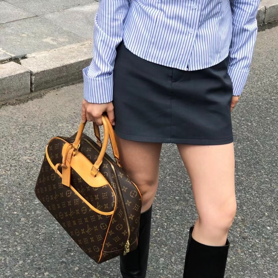 99新 LouisVuitton/路易威登 大号珍妮手提包换新植鞣革33*28