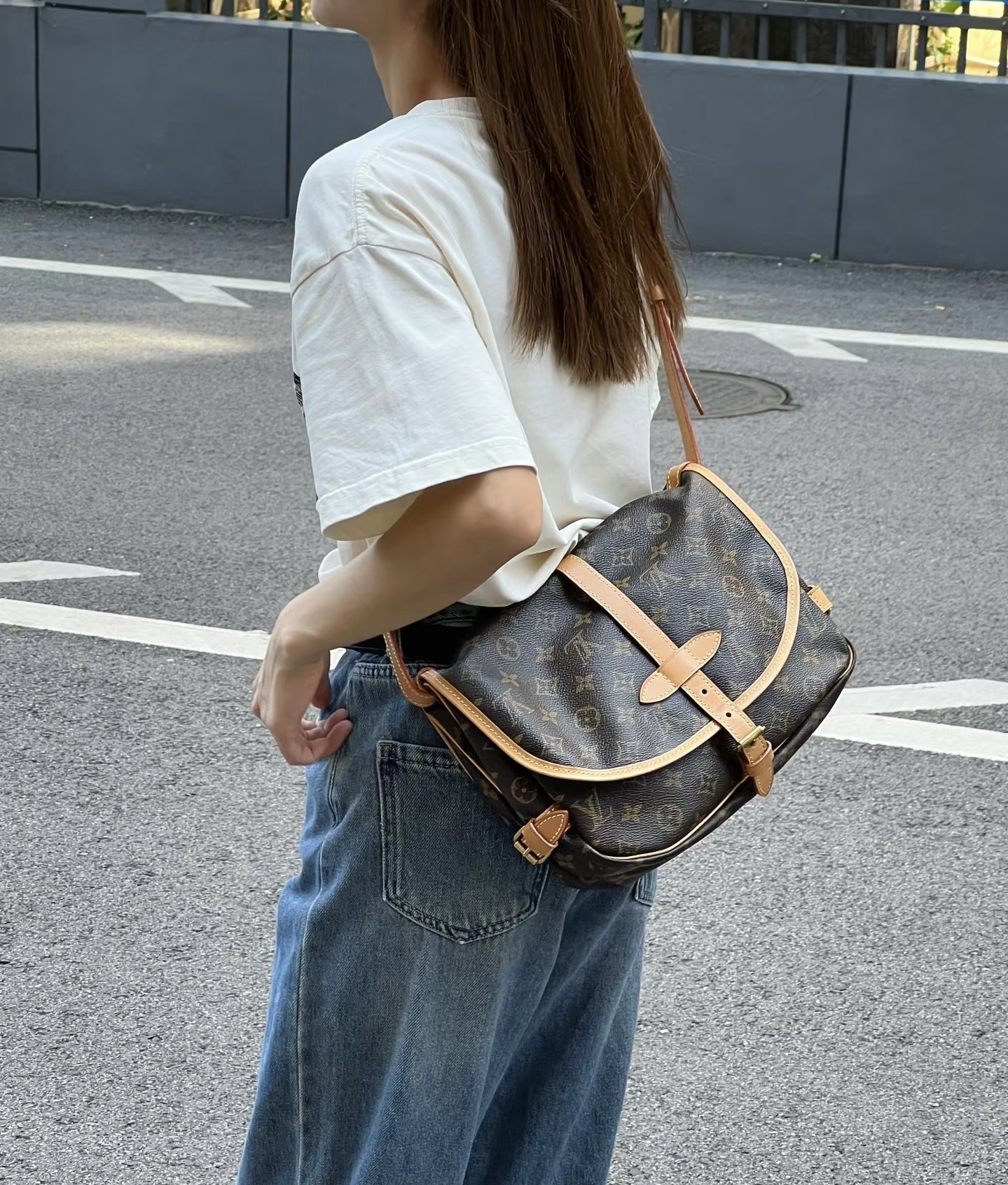 修复品LouisVuitton/路易威登 双子星小号单肩斜挎包换新植鞣革