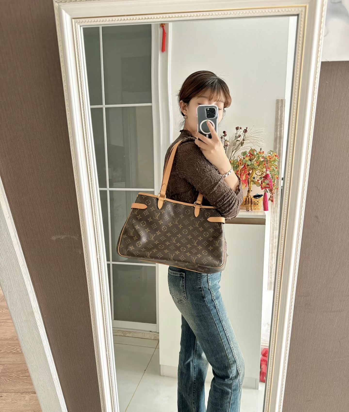 修复品LouisVuitton/路易威登 南瓜包后换植柔革