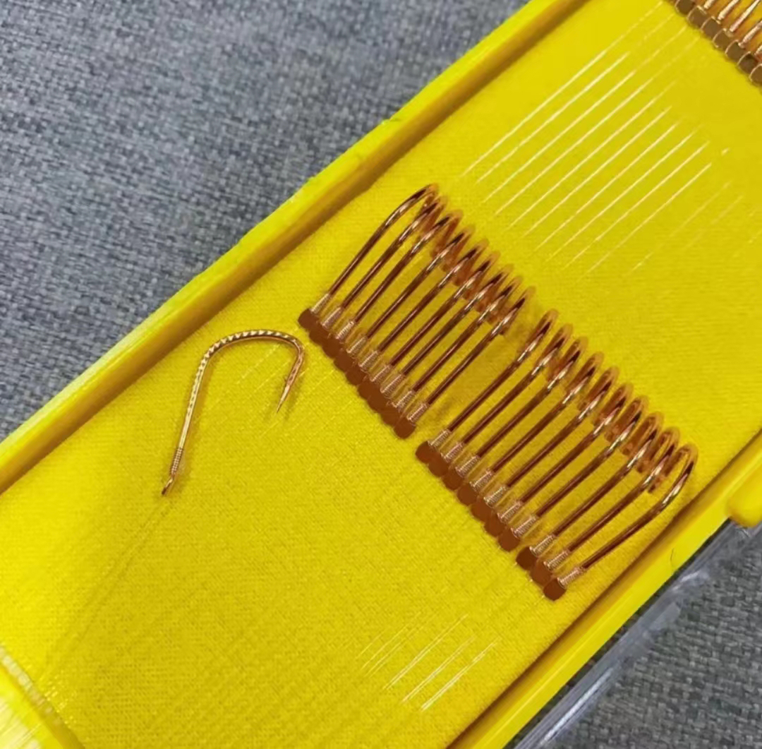 龙鳞（鲢鳙）歪嘴鱼钩手绑子线20付