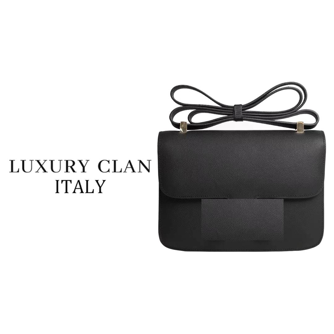 LUXURYCLAN新款时尚百搭牛皮康康马鞍包经典单肩斜挎女士休闲包包