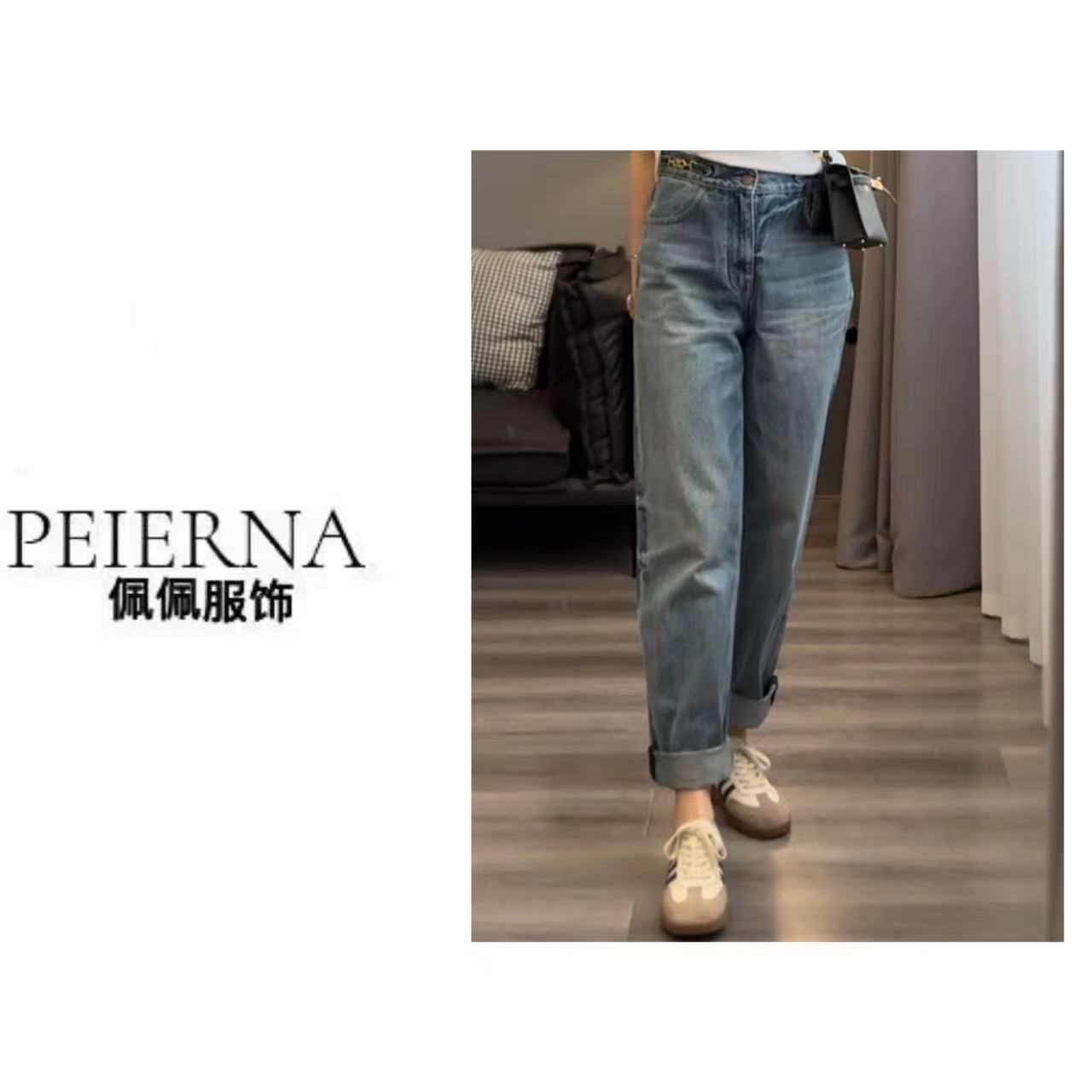 佩佩PA 【锄禾日当午】牛仔裤  K6617  6016047  直筒显瘦百搭