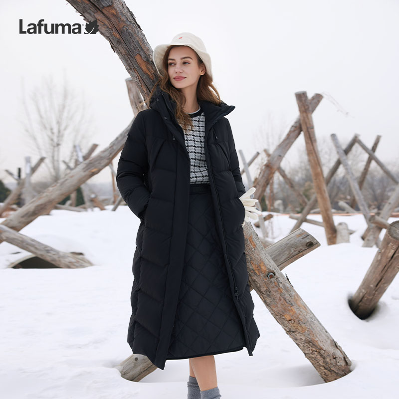 【热卖爆款】LAFUMA乐飞叶户外男女长款防泼水鸭绒羽绒服LFJU4DH61