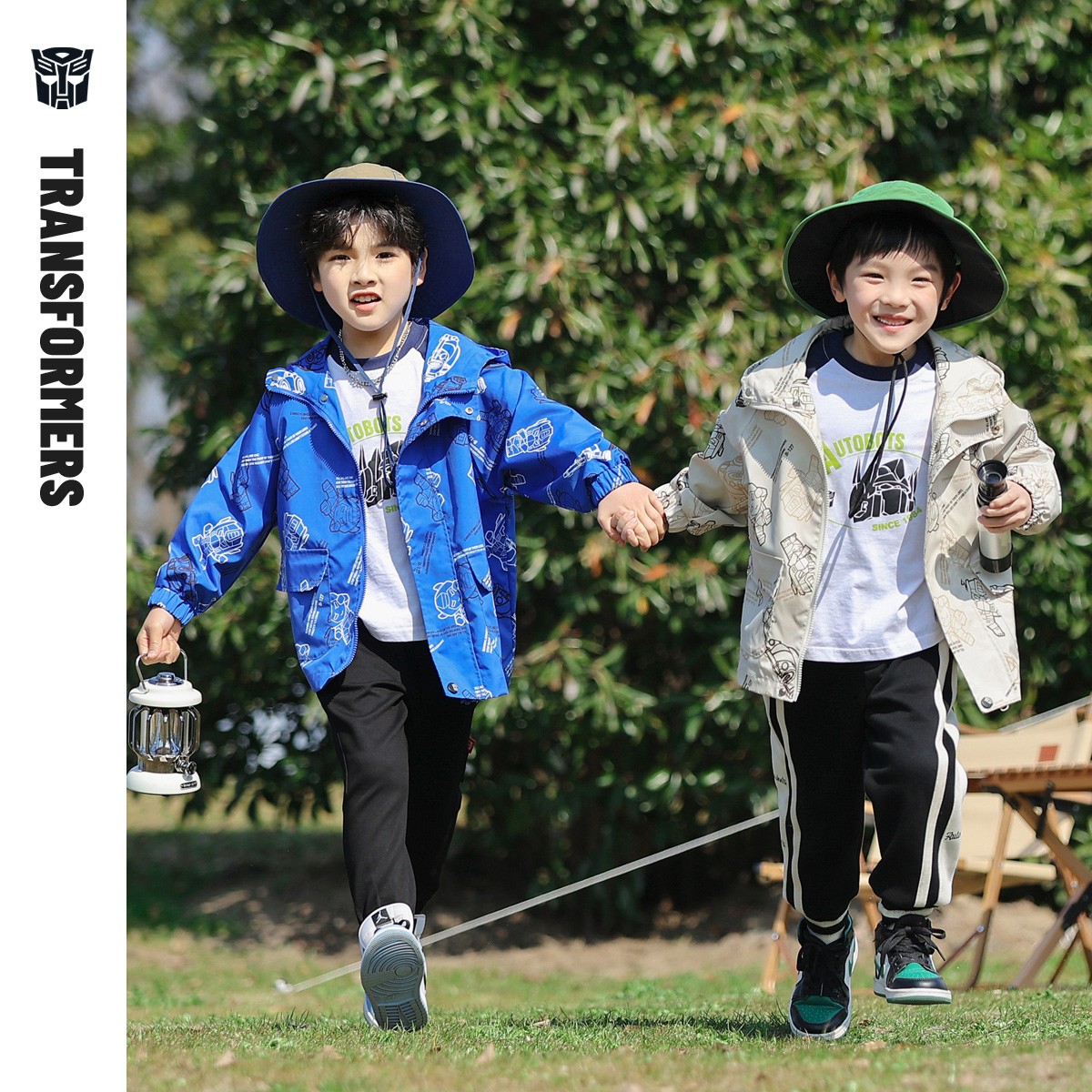 【变形金刚】春季中大童休闲百搭时尚款户外连帽防风冲锋衣T0769