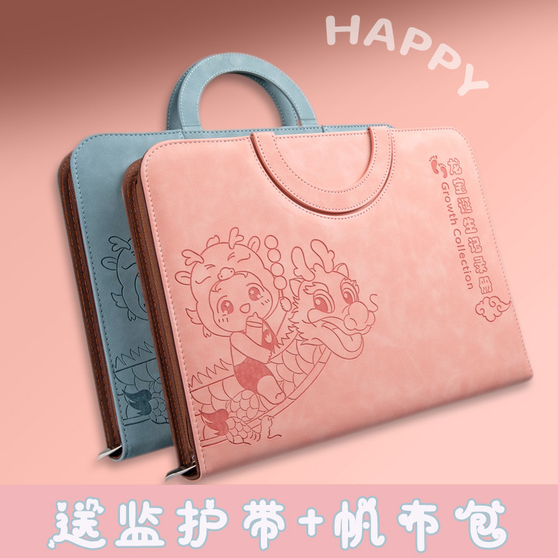 龙宝孕检收纳册手提孕期档案册资料包孕妇孕妈b超手册产检本收集