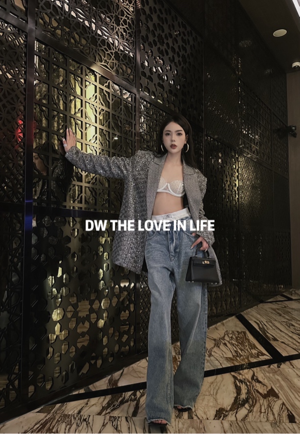 24AW//DW高定重工定制管珠高奢面料西装外套