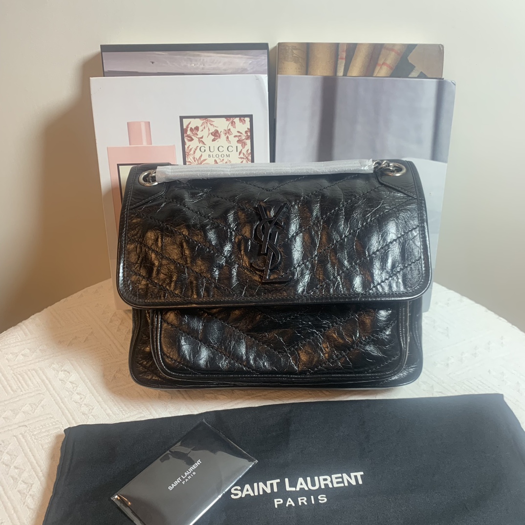 未使用 YSL/圣罗兰 黑色niki中号 24年编码斜挎包