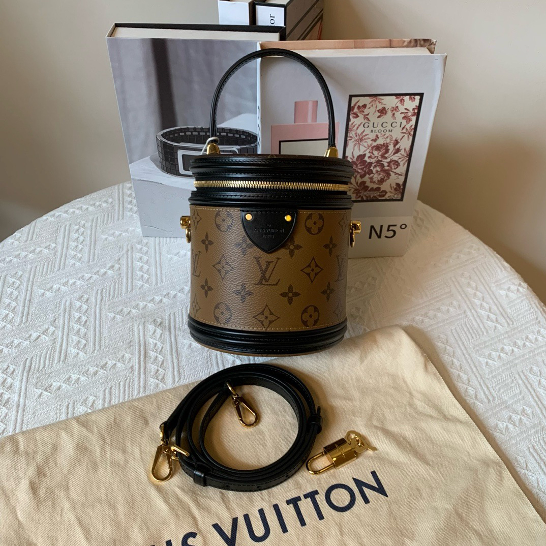 95新 LouisVuitton/路易威登 发财桶 编码款双色拼接百搭款