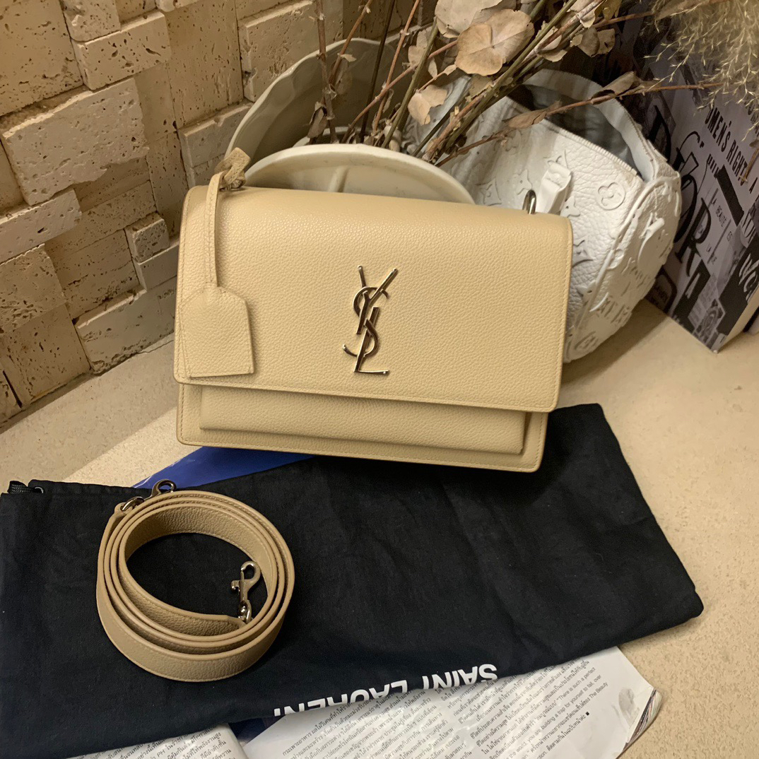 全新未使用 YSL/圣罗兰 奶茶色日落中号