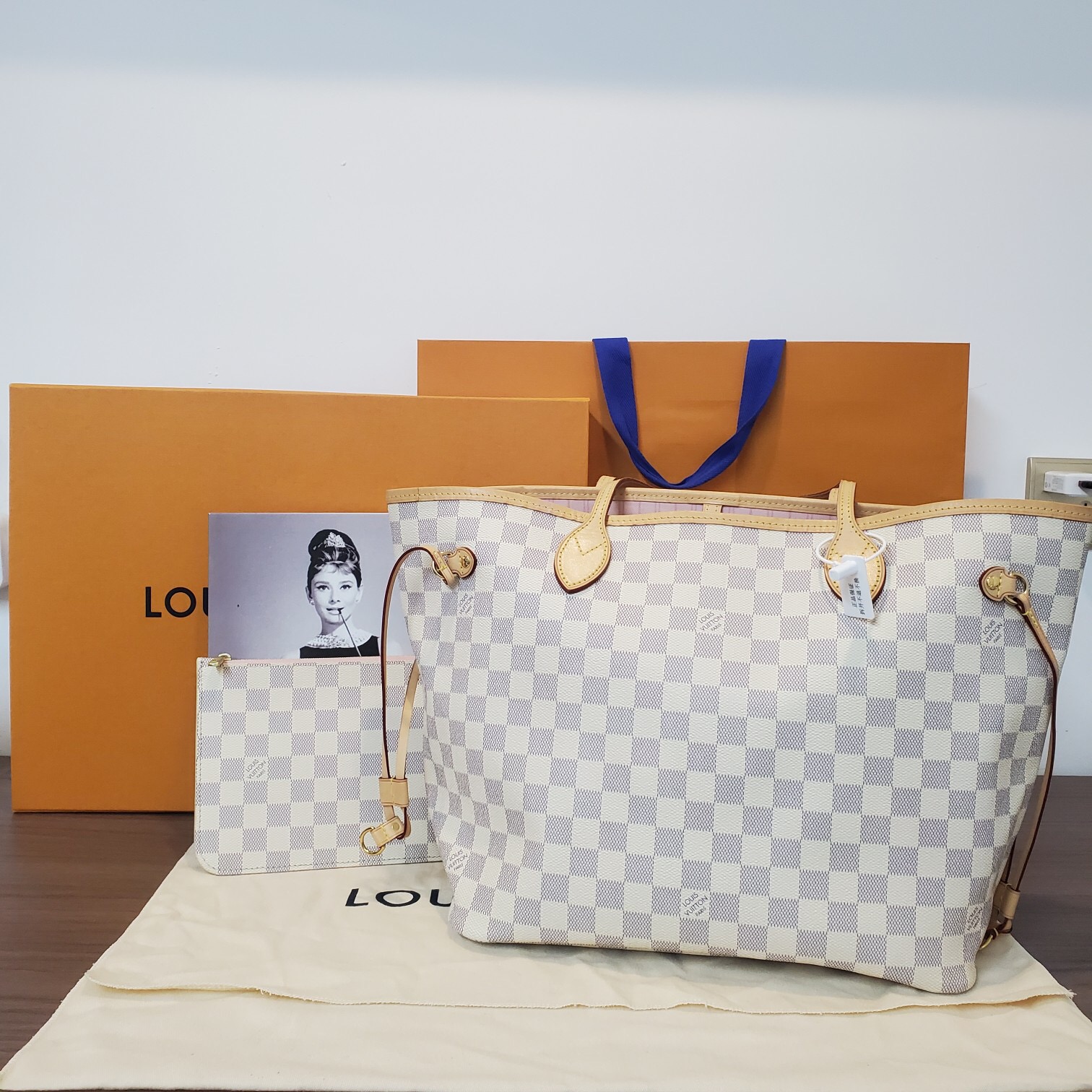 99新 LouisVuitton/路易威登 lv nvf棋盘格粉内（MS）