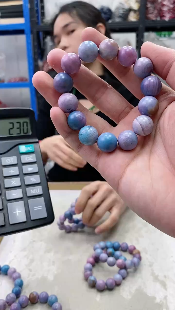 【闪购商品】玛瑙/玉髓手串未镶嵌卡14云母玛瑙-多样性发一件