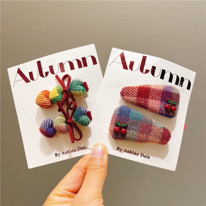 A265儿童发饰女童爱心发夹宝宝边夹刘海夹小女孩发卡婴儿bb夹头饰