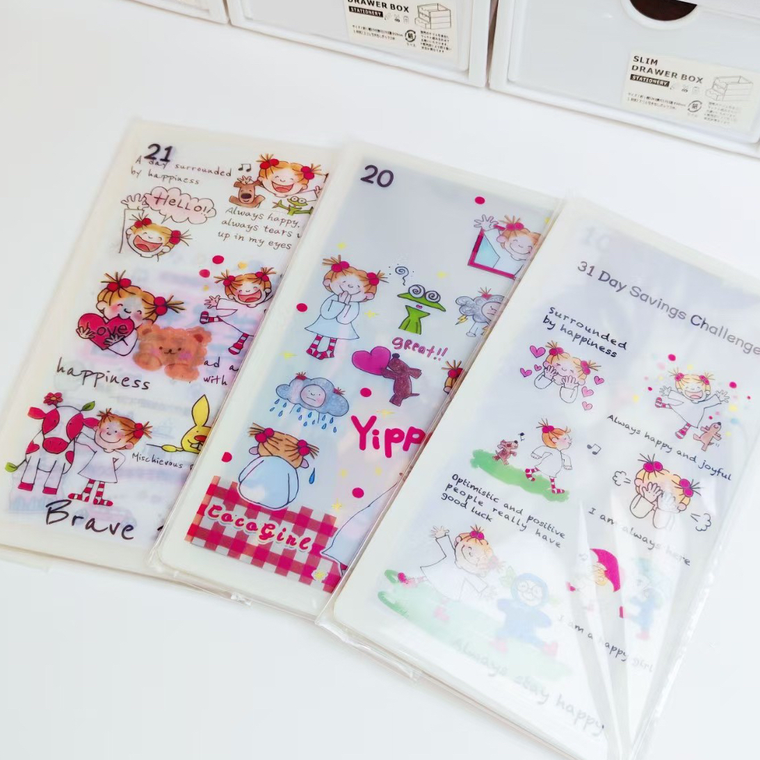 长款31天52周100天存钱袋现金袋