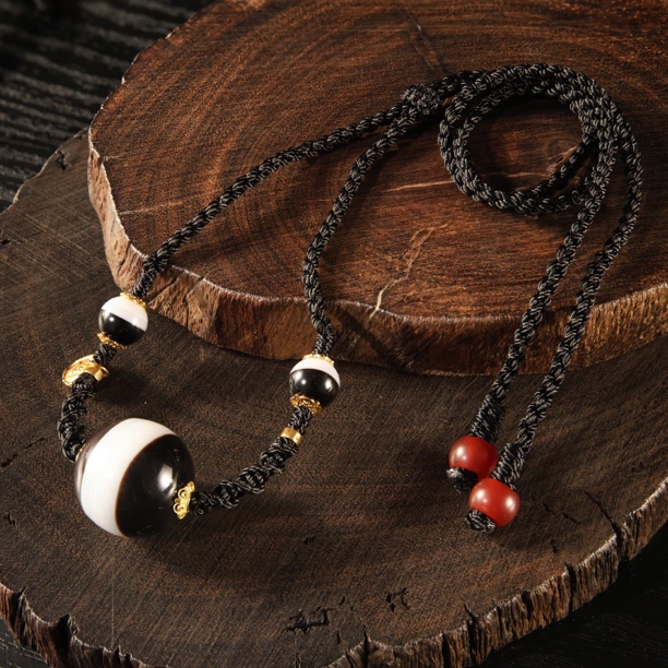 壹加师姐｜手工设计大达洛宽药师玛瑙项链多样性发一0385F