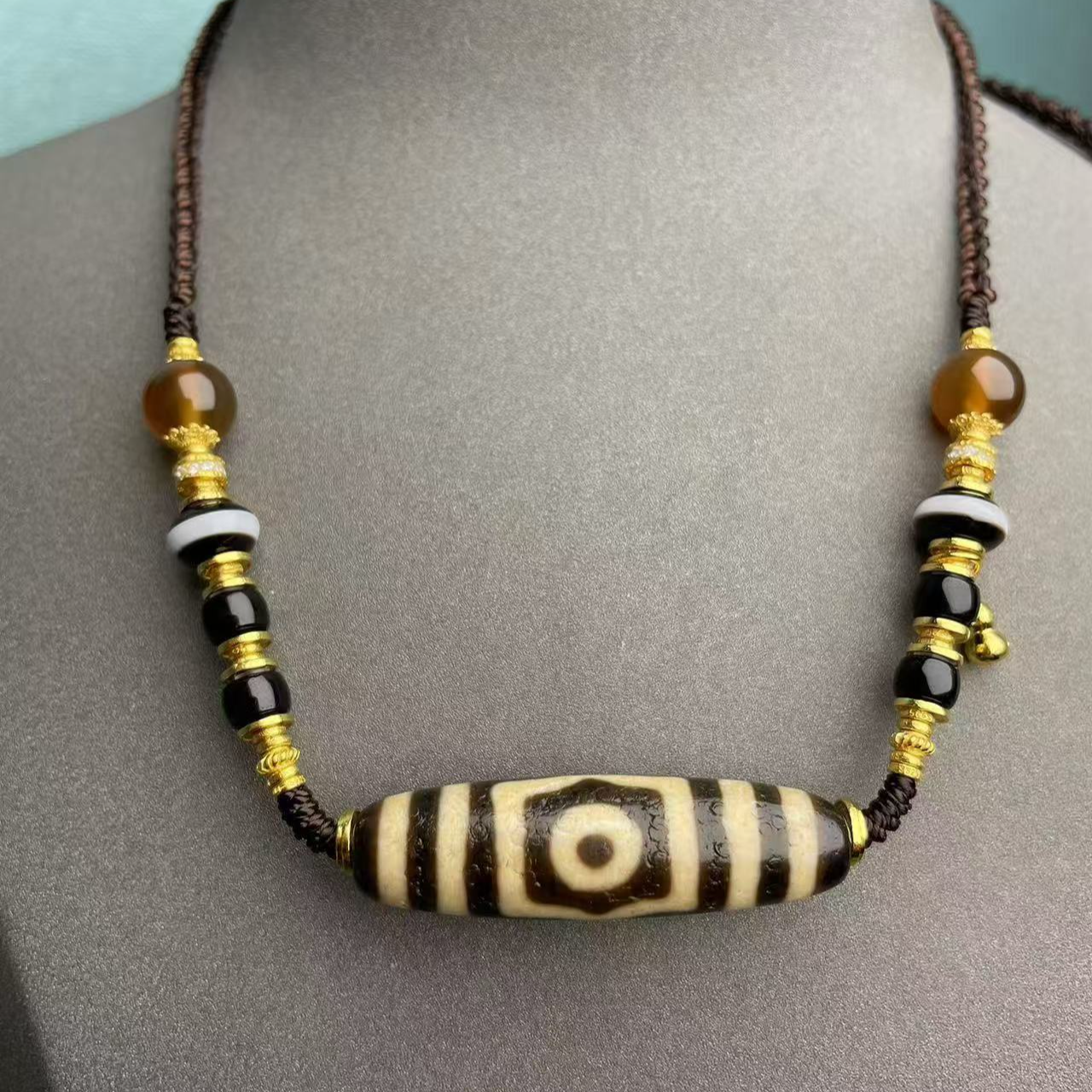 手工设计横版大p三y玛瑙项链7147d多样性发一