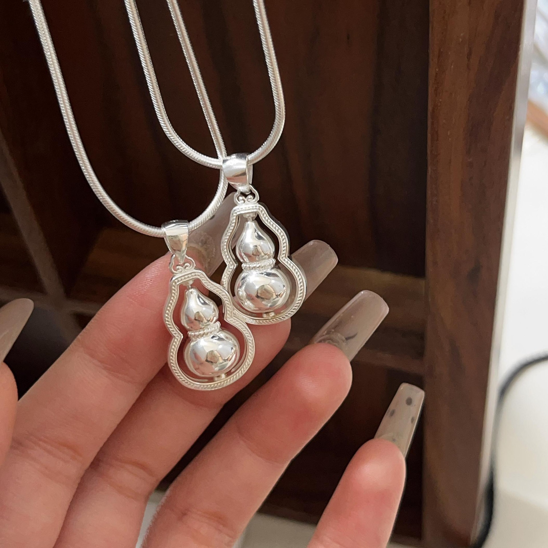 吊坠925银 s925银「转动葫芦」国潮平安喜乐吊坠高级感百搭轻奢