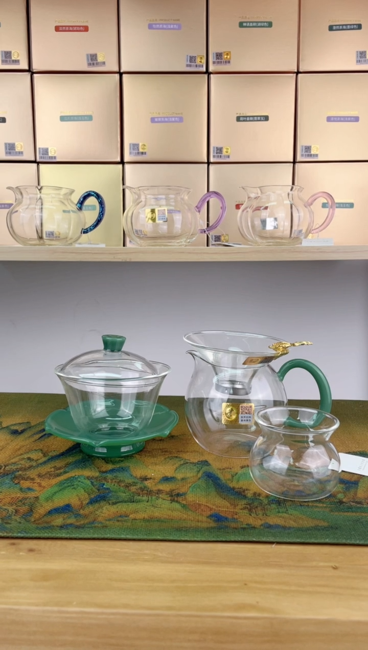 【闪购商品】畅然/翡翠玉+荷叶盖碗/翡翠玉+金鱼茶漏