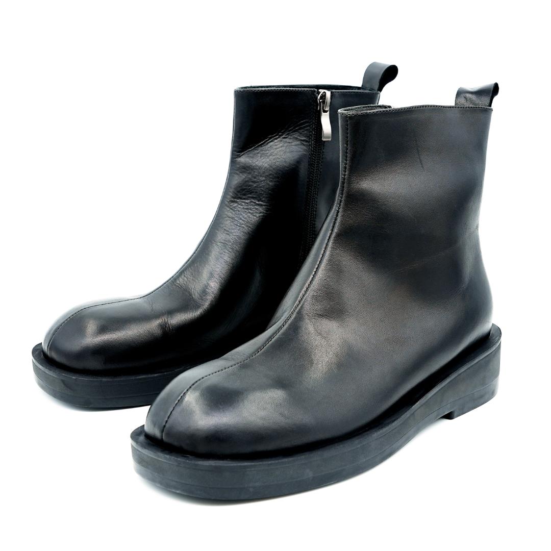 【小刚懂鞋】FANFAN新款拉链黑色时尚女靴厚底休闲牛皮短靴 E8-25