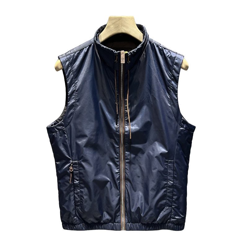 2023秋季新款男士高端欧货轻奢立领马甲坎肩时尚潮流舒适百搭帅气