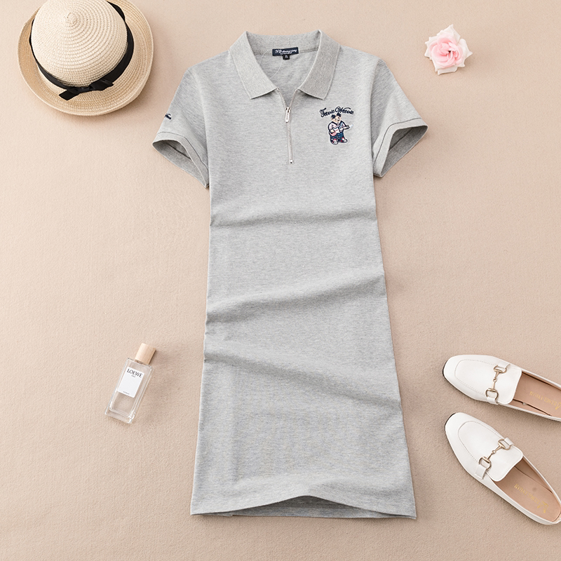 2024 夏季净版拉链款A字连衣裙加肥加大