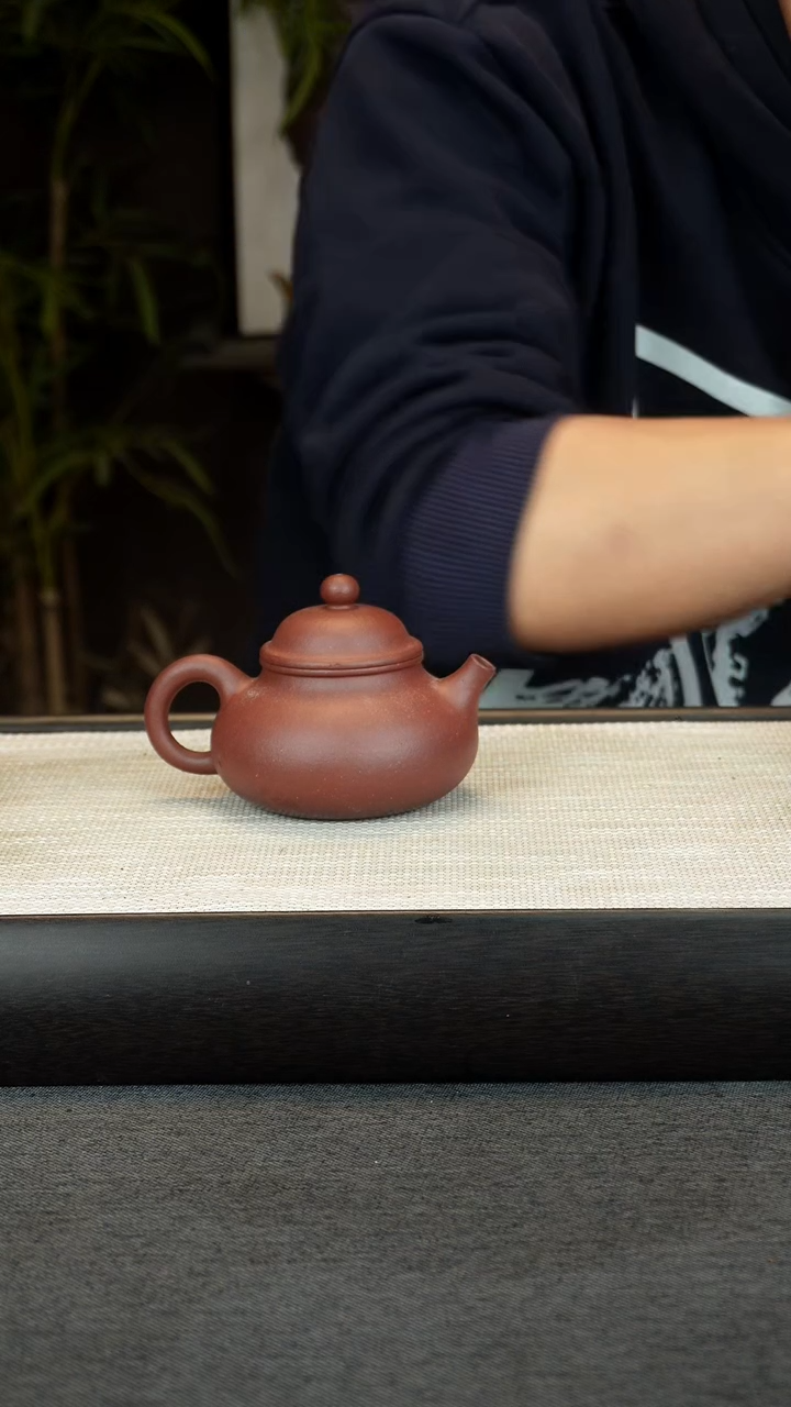 【闪购商品】紫砂茶壶羊角山紫泥容天160cc