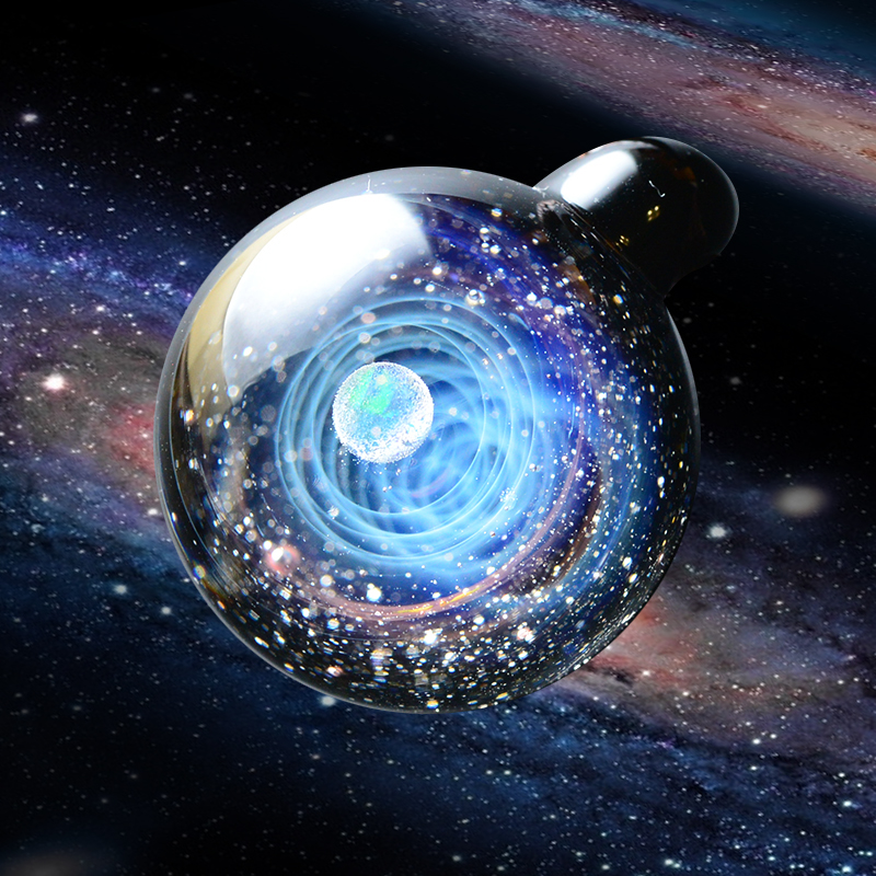 合成水晶宇宙星云琉璃创意星空球吊坠情人节送男女生