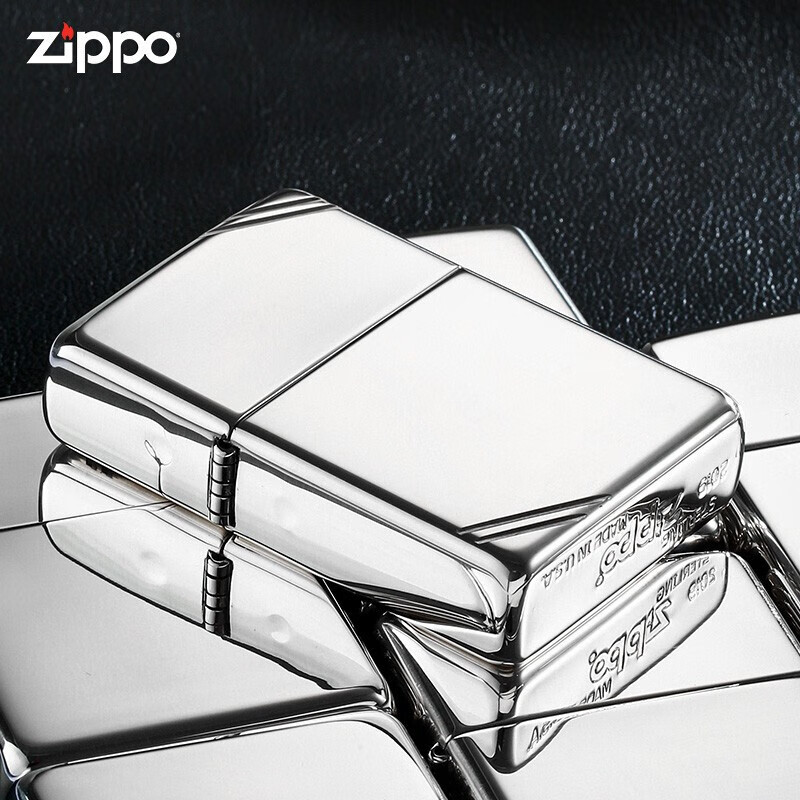 ZIPPO 打火机1937古典复刻纯银镜面切角14号男士原装MBJ1