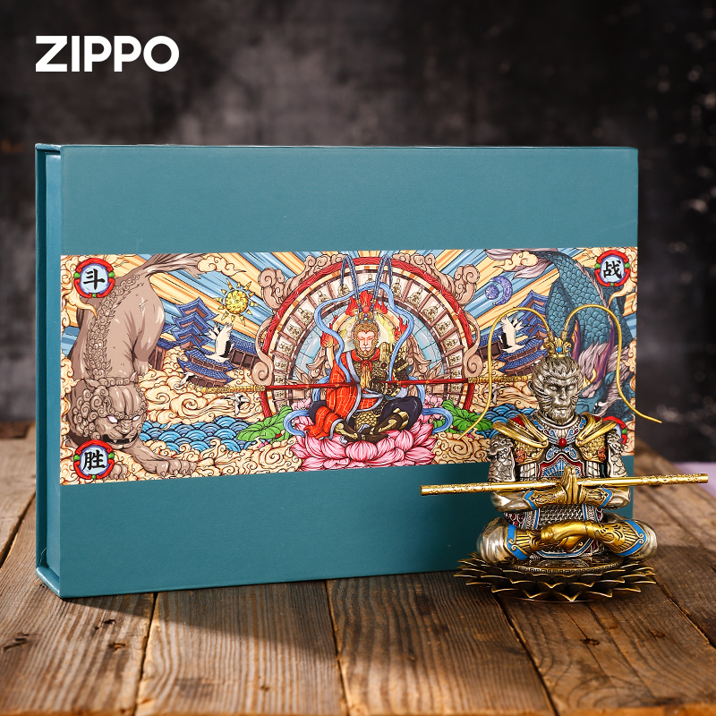 ZIPPO打火机【斗战胜佛】大圣中国设计师款高端摆件送礼推荐DYJ1