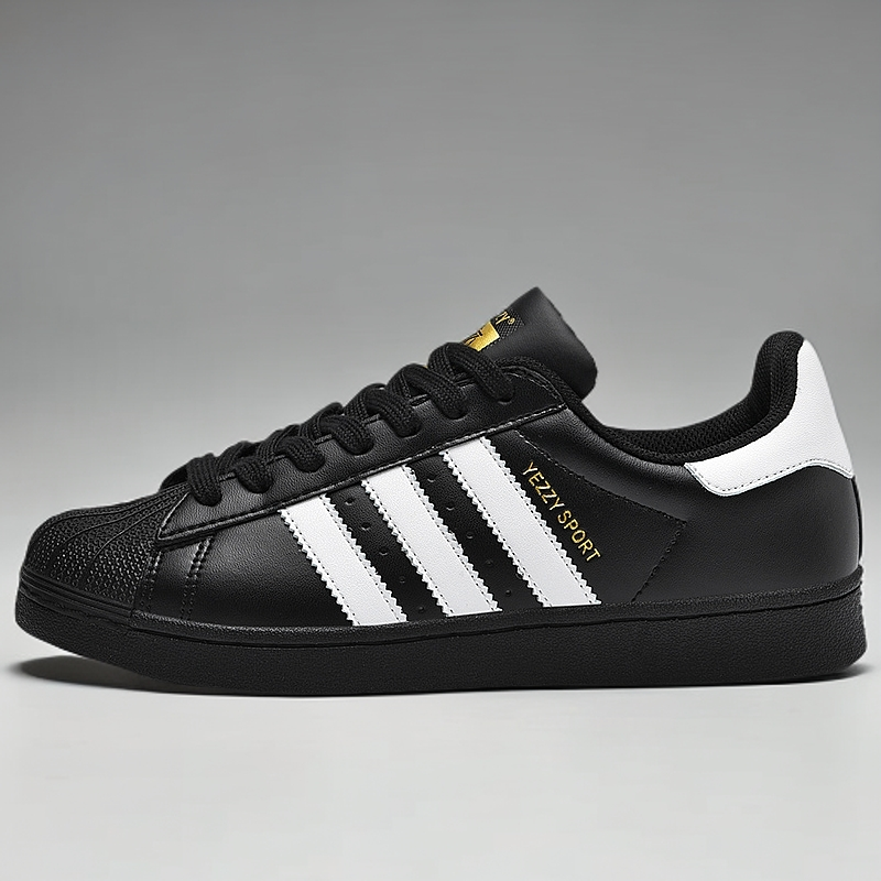 经典莆田男女黑白金标情侣款休闲潮鞋春夏新款贝壳头金标厚底鞋子