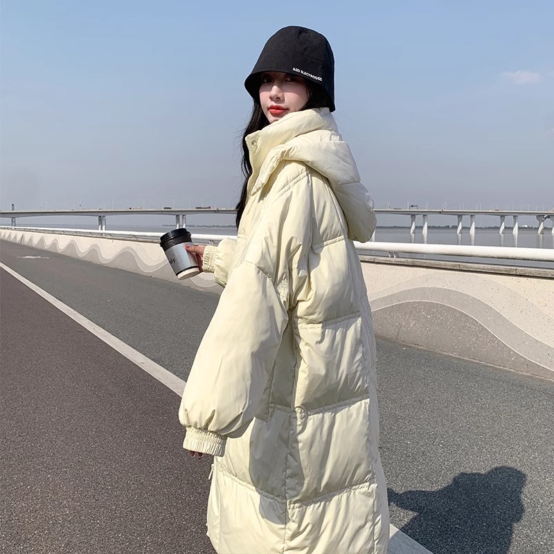 艾格丽芙琳宽松面包服棉衣女冬季棉服外套中长款过膝加厚保暖棉袄