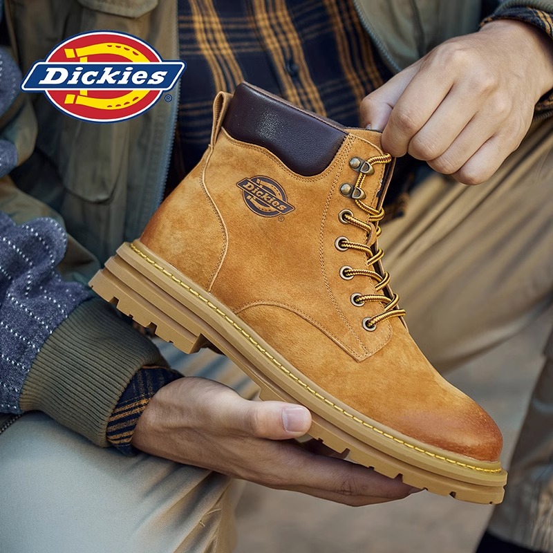 Dickies马丁靴男高帮情侣潮鞋美式增高男靴户外休闲工装大黄靴潮商品图