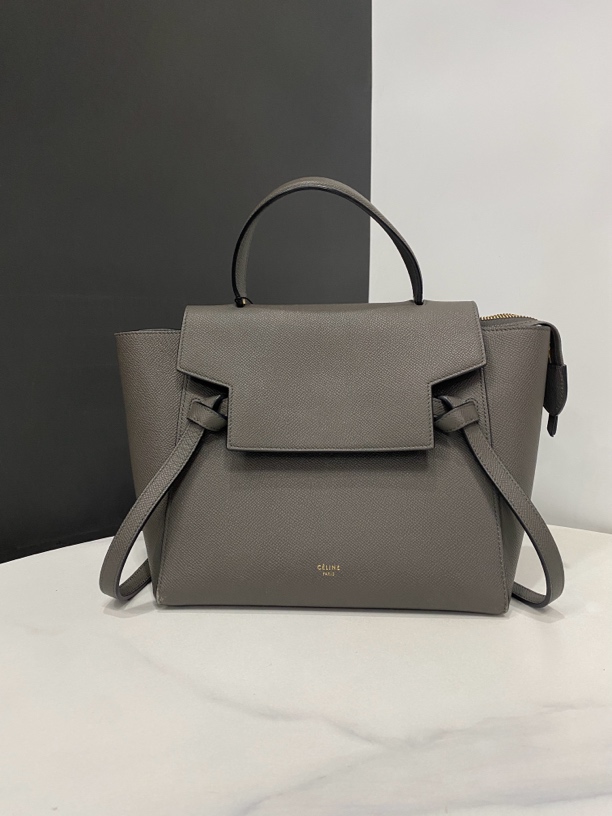 95新 Celine/思琳 灰色鲶鱼包/24cm/HK40400726