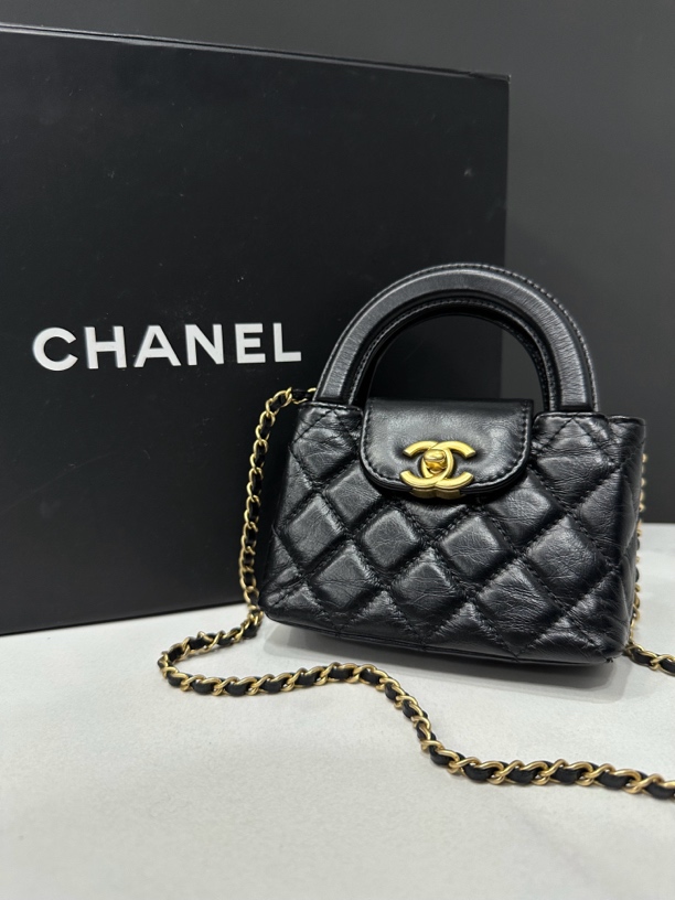 99新 Chanel/香奈儿 23K手柄mini kelly芯片12cm/JJ04060712/街角