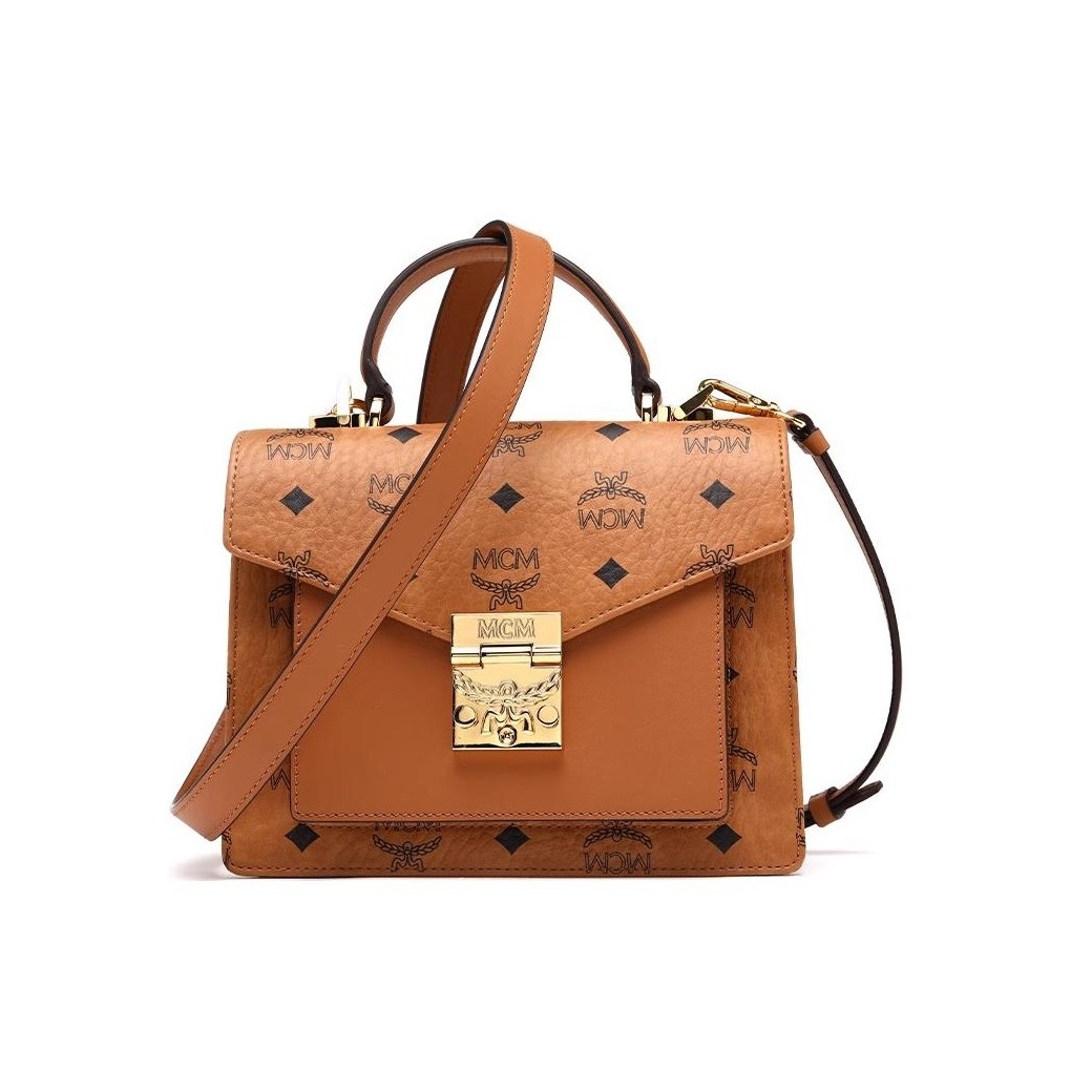 95新 MCM Mcm 风琴手提包单肩包