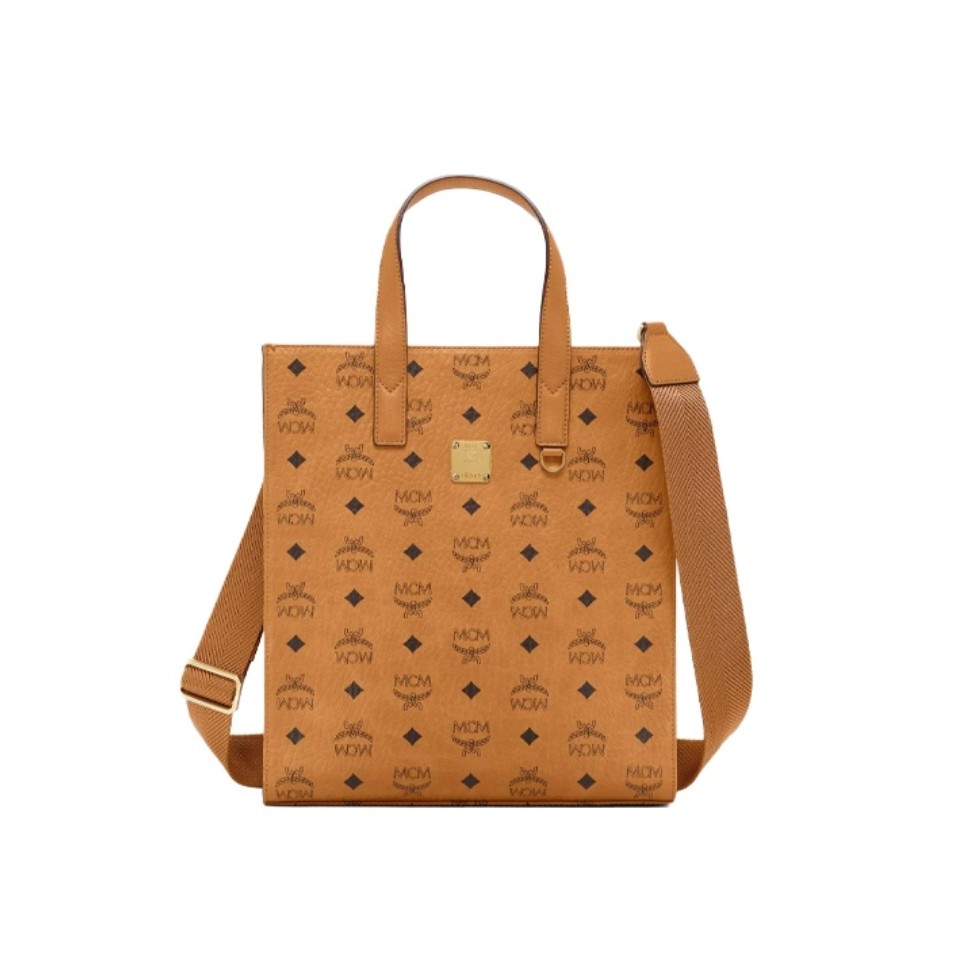 95新 MCM Mcm/ 干邑色琴谱大号单肩包