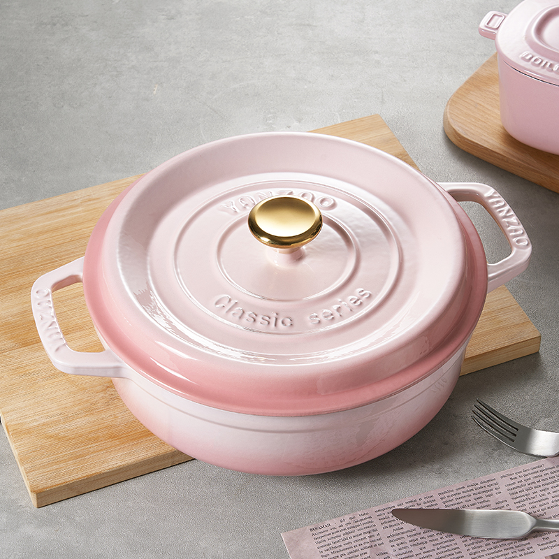 YANZAO/焱造铸铁珐琅锅26经典系列煎锅（直播）