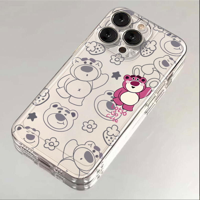 草莓熊iPhone15ProMax手机壳苹果14硅胶13PRO透明1211高级xsxr软