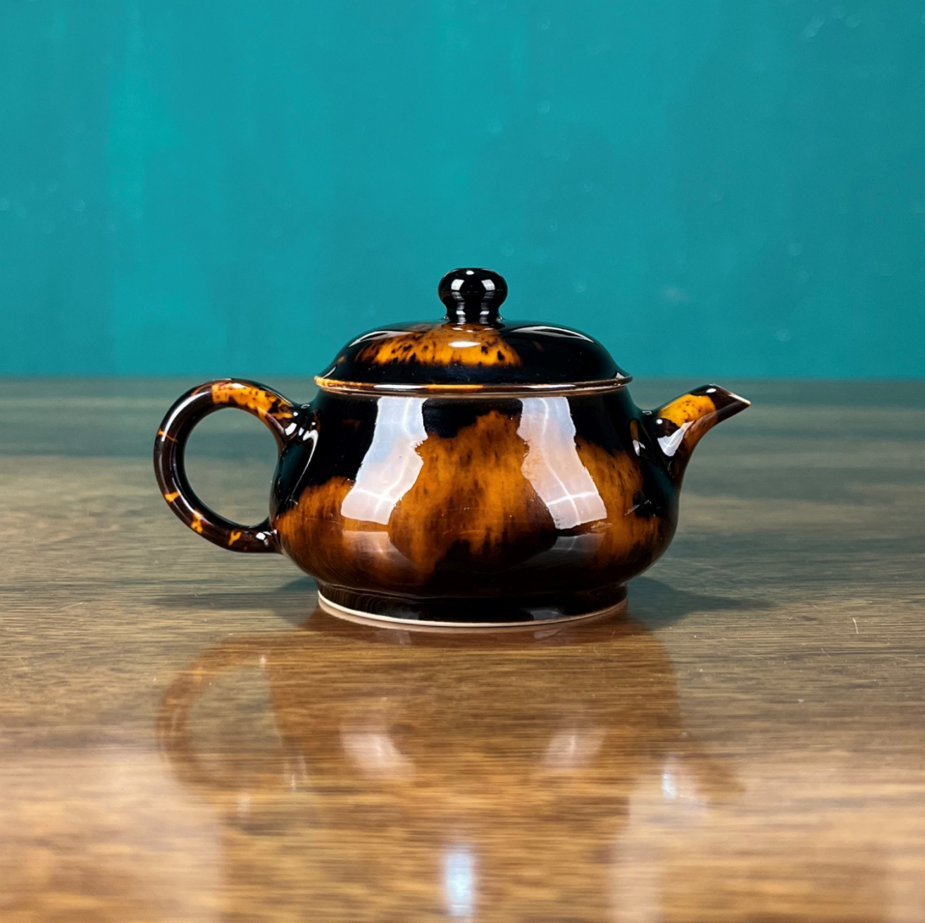 【扶窑造物】吉州窑纯手工玳瑁釉小明炉壶耐热鎏银泡壶日式陶瓷壶