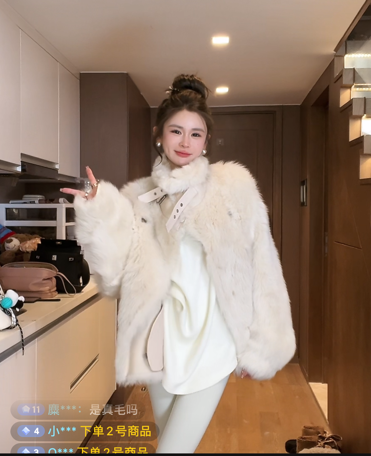 米娜家【王牌托卡】宽松时尚机车款托斯卡纳皮毛一体外套